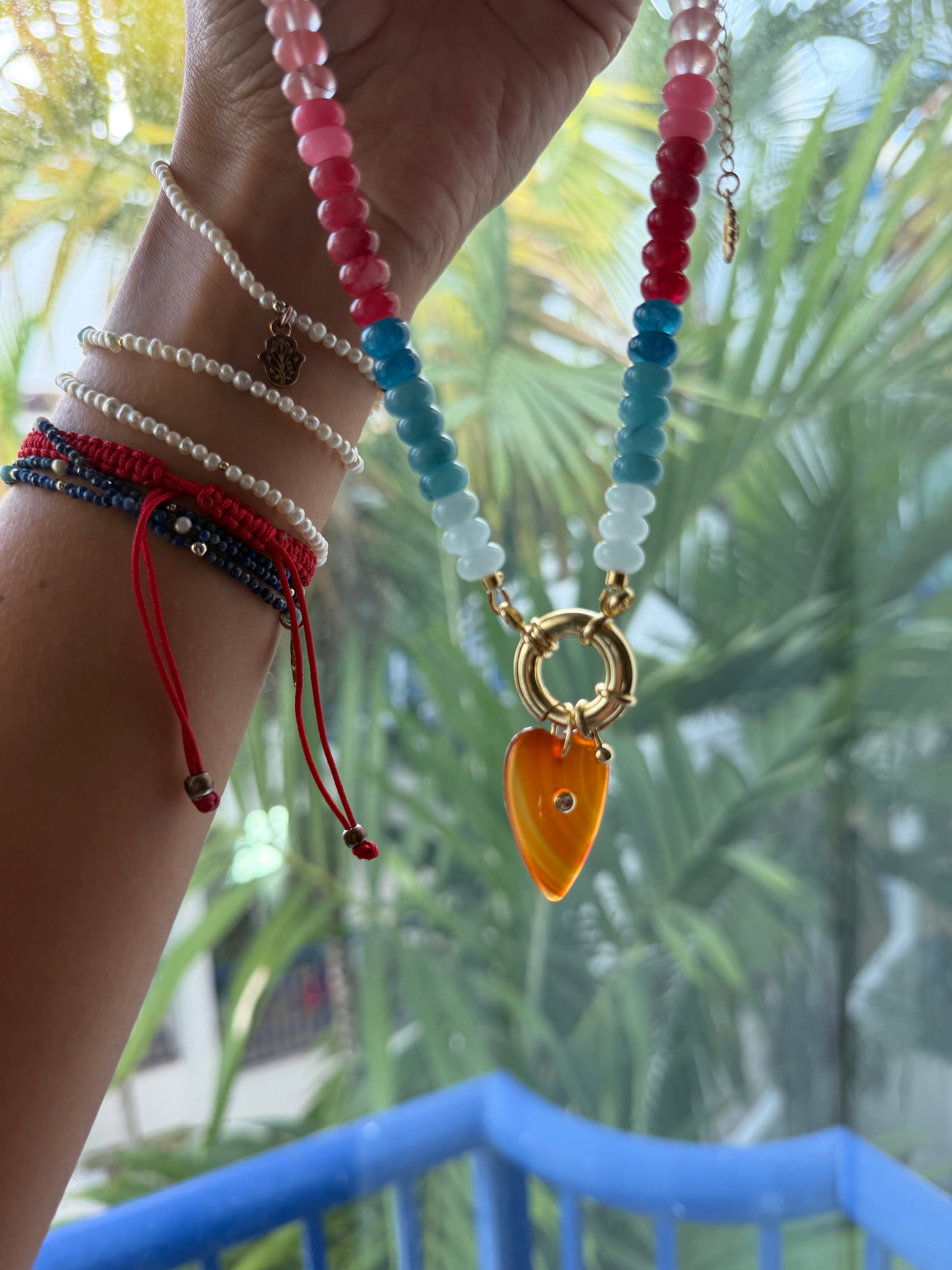 Rainbow Heart Necklace