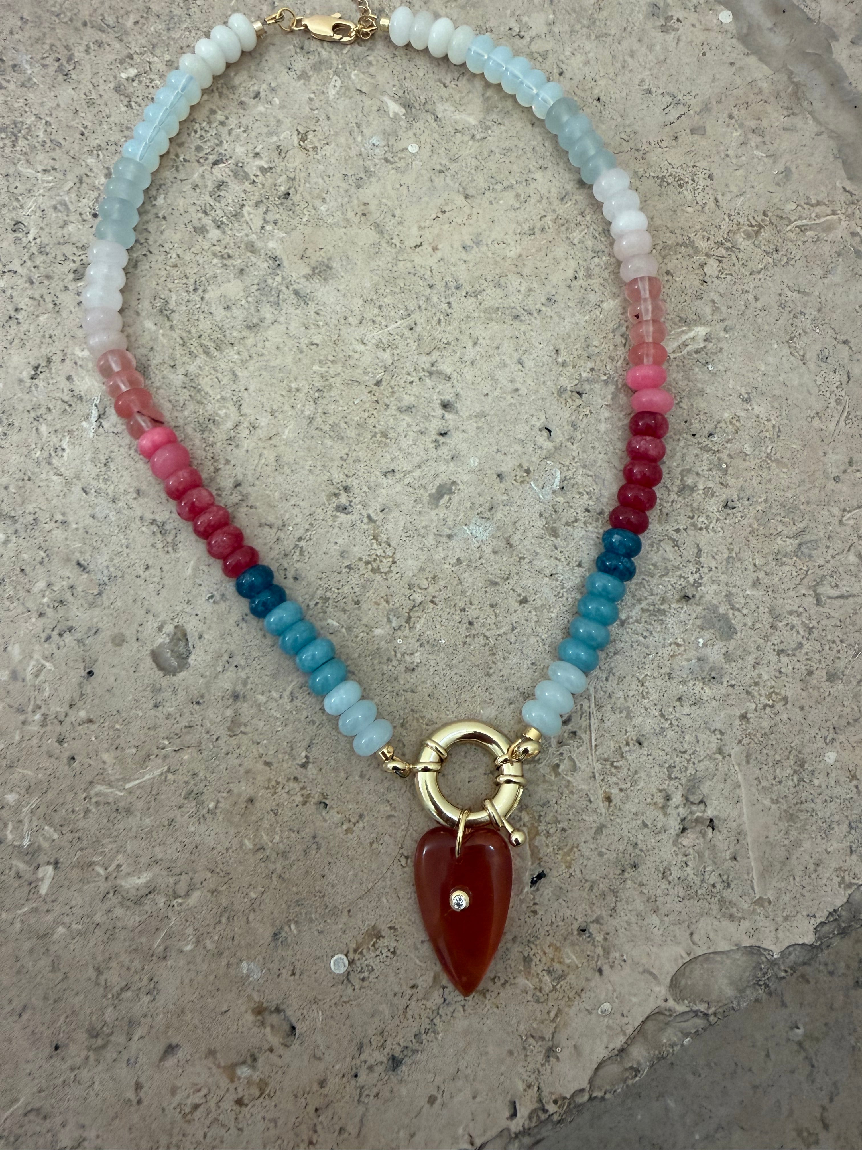 Rainbow Heart Necklace