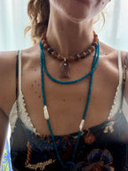 Teal Pearl Wrap Necklace