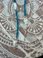 Teal Pearl Wrap Necklace